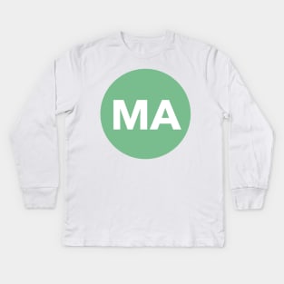 MASSACHUSETTS Kids Long Sleeve T-Shirt